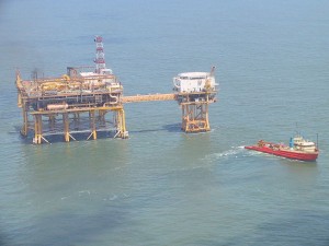 Oil pumping platform