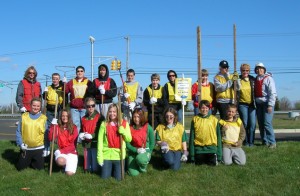 Somers Point students install barrier fence